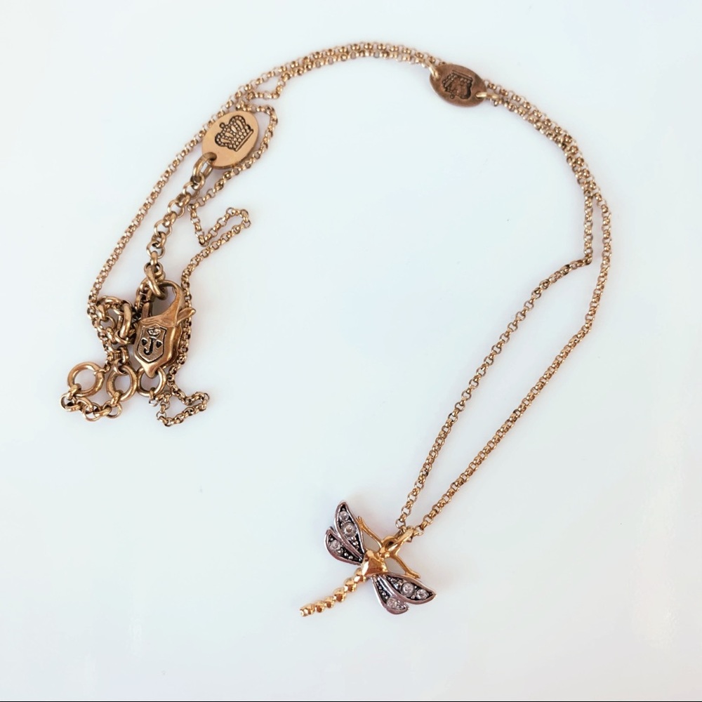 Juicy Couture Dragonfly Crown Pendant Necklace - Picture 2 of 6